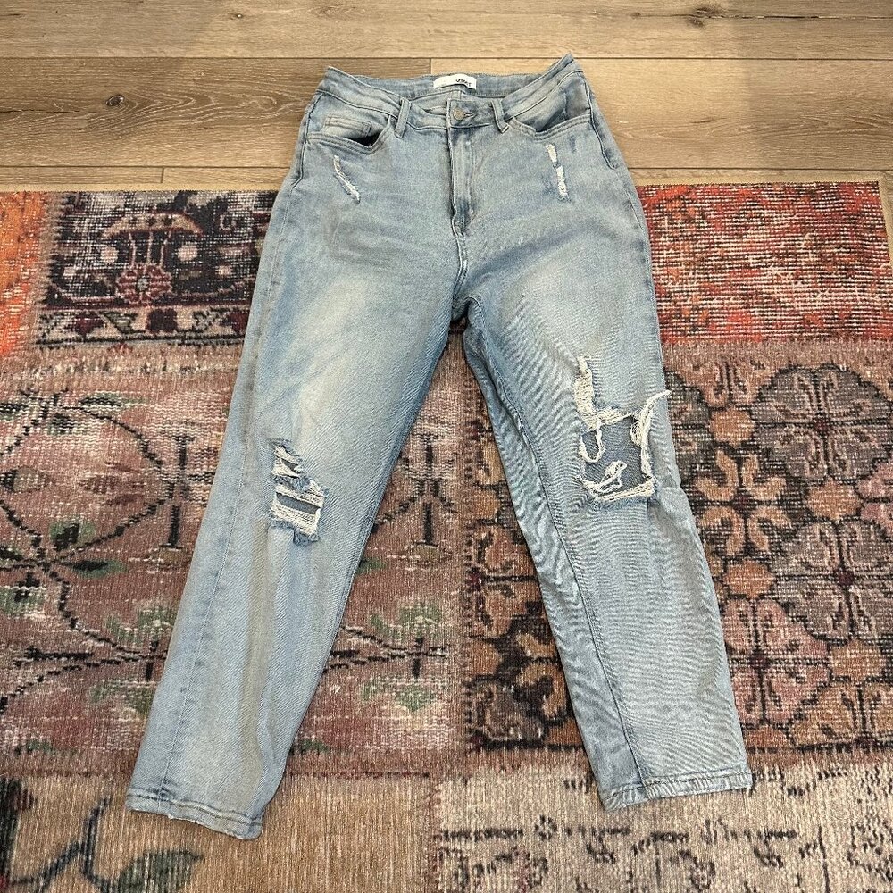 Distressed Knee Stretch Denim Pants